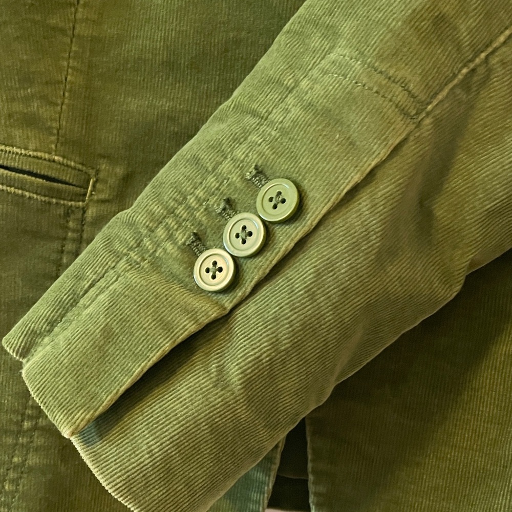 Manoukian Olive Green Pinwale Blazer - Picture 4 of 7